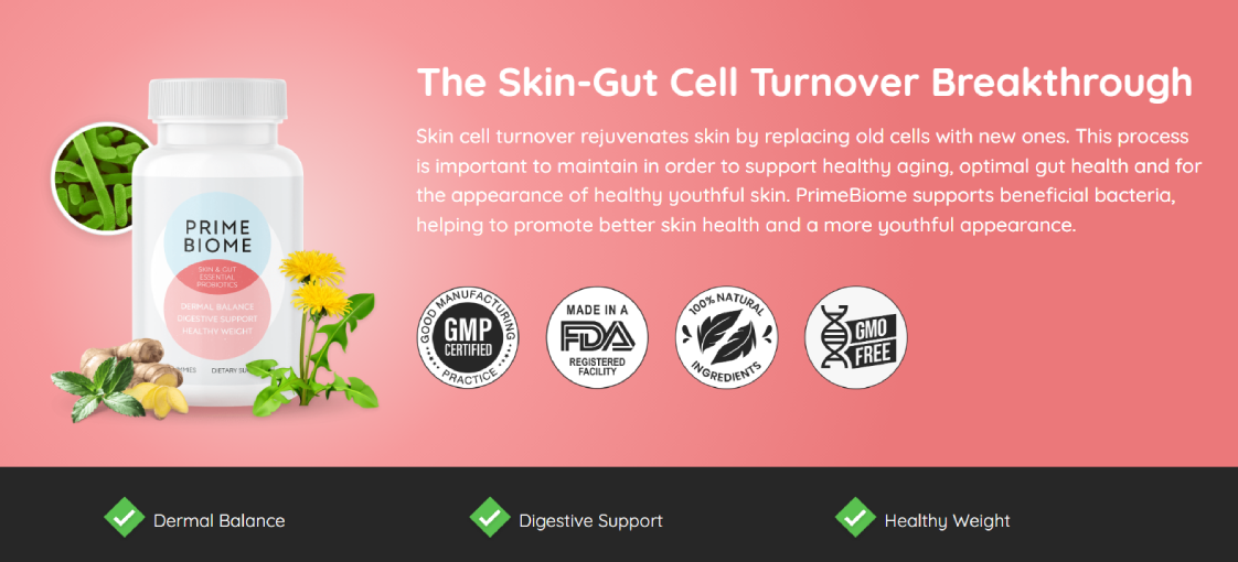 What is PrimeBiome probiotic formula and how it is designed to support digestive and gut health balance